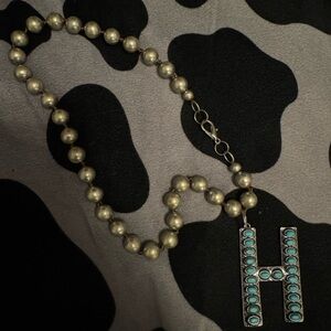 Western “H” Pendant Necklace